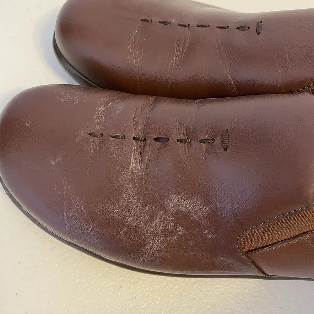 SAS Tripad Comfort Brown Leather Slip On Women Size 7.5S D0644298 USA Made - Picture 5 of 10